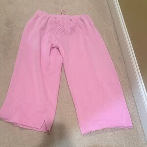 PINK Victoria's Secret Light Pink Fleece Top with Logo Tag